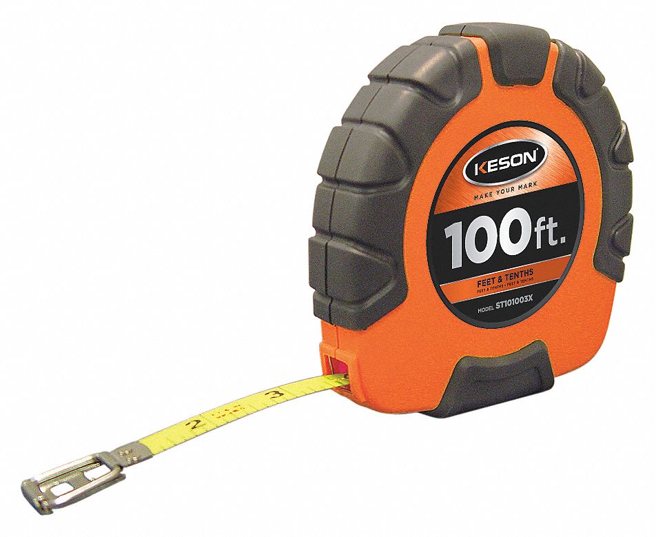 KESON MEASURING TAPE,100 FT,FT./10THS/100 - Tape Measures - WWG6XGR6