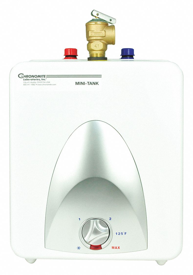 CHRONOMITE LABS, 110/120V AC, 1.3 gal, Electric Mini Tank Water Heater
