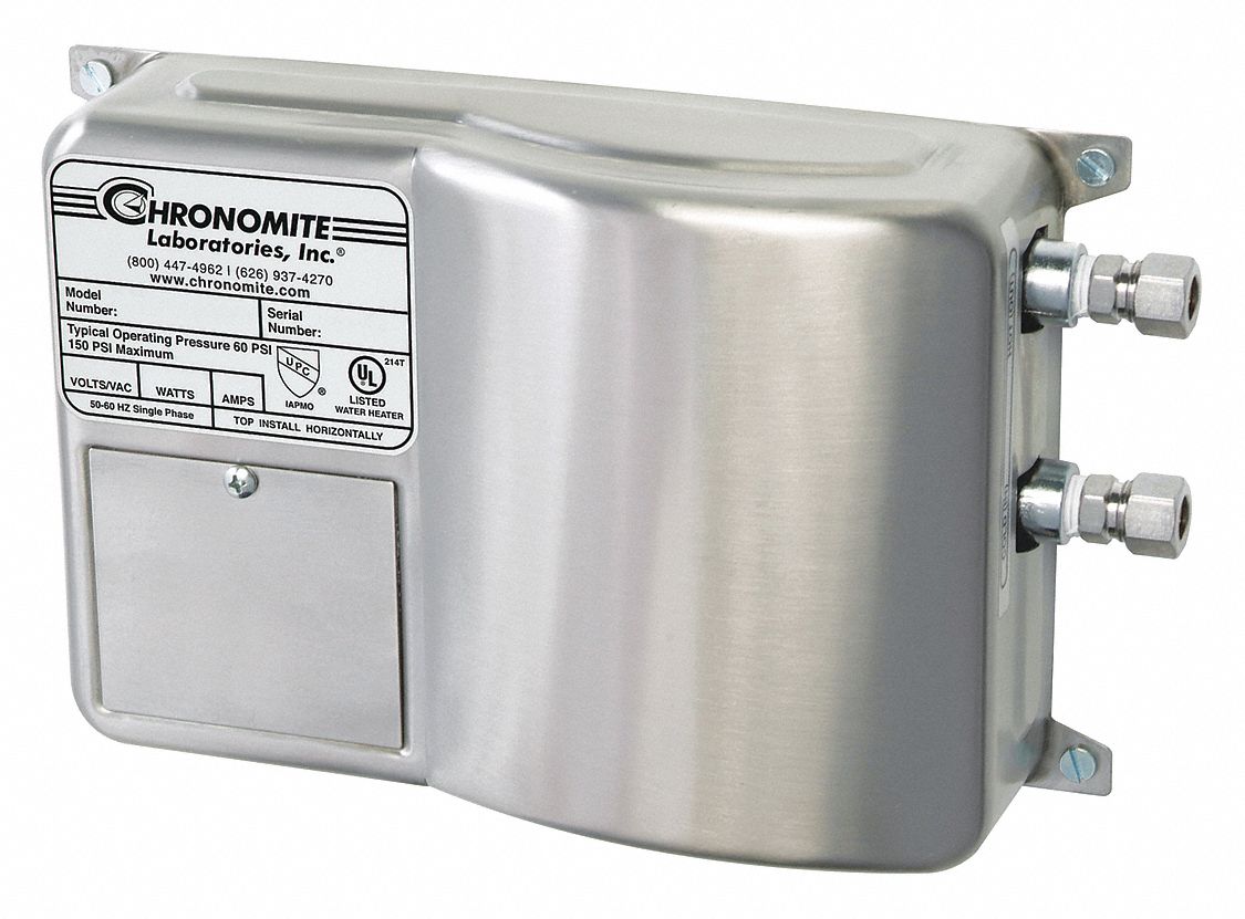 CHRONOMITE LABS 277V Eyewash Electric Tankless Water Heater, 11,080 W