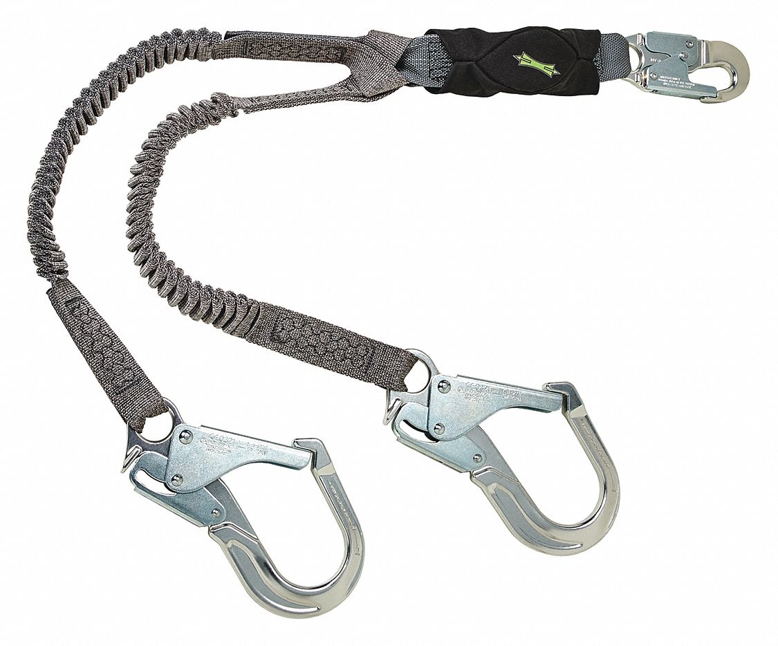 MSA, Shock Pack, Aluminum Rebar Hook, ShockAbsorbing Lanyard 197EH9