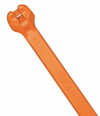 PANDUIT Cable Tie, Standard, Actual Length 14.5 in, Color Orange, PK