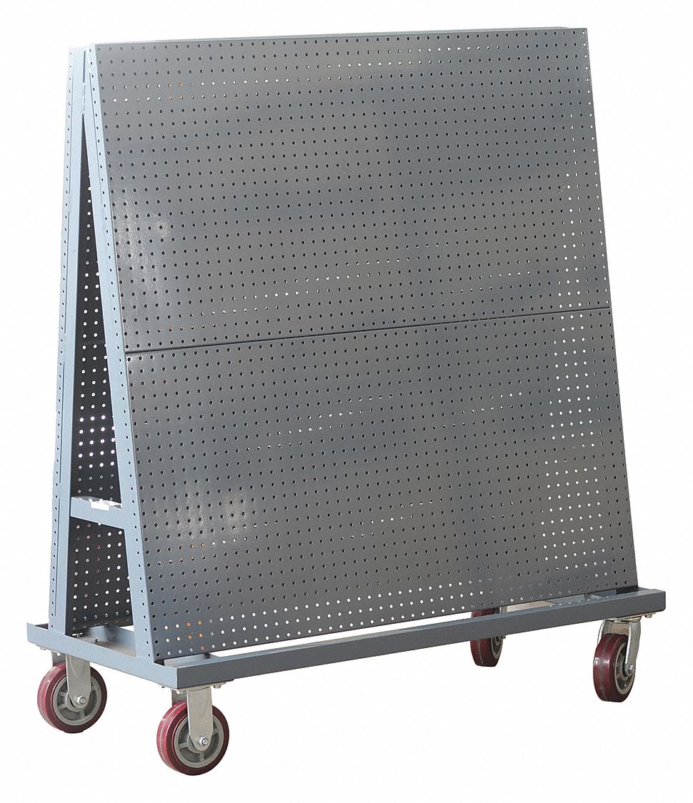 GRAINGER APPROVED Steel AFrame Pegboard Truck, 1,200 lb Load Capacity