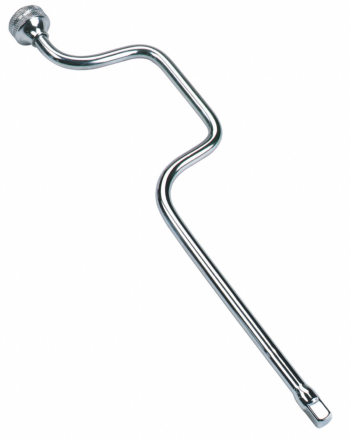 Speed Handle, Overall Length 18-5/16, Drive Size 1/2 in, Steel, Chrome