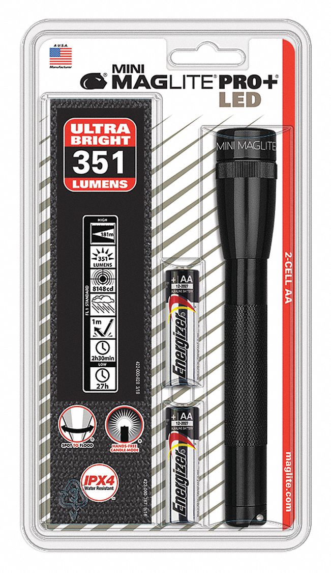 MAGLITE Industrial LED Handheld Flashlight, Aluminum, Maximum Lumens