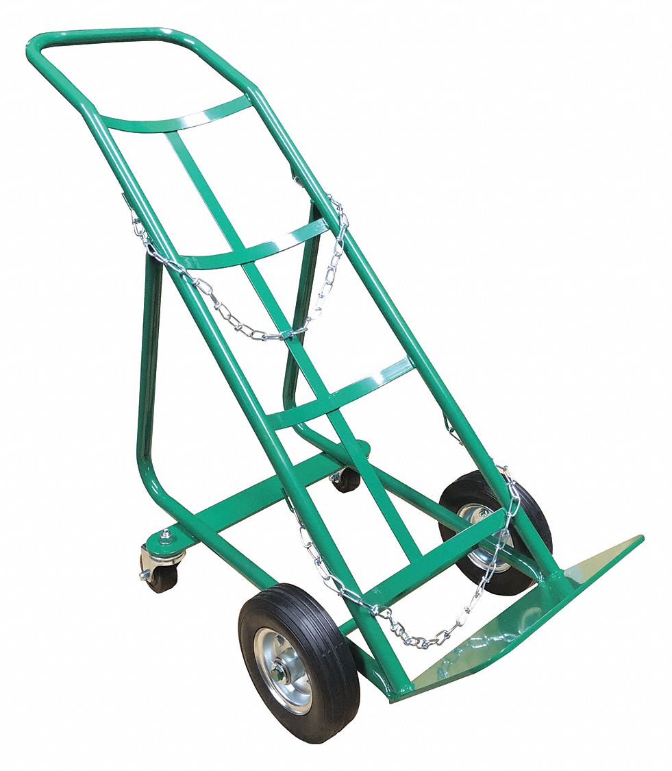 GRAINGER APPROVED Ergonomic TiltBack Cylinder Hand Truck, 800 lb Load
