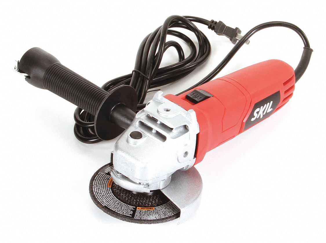 SKIL Angle Grinder, 4 1/2 in Wheel Dia., 6 Amps, 120V AC, 11,000 RPM No