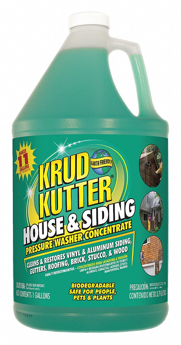 KRUD KUTTER House and Siding Cleaner, 1 gal Size, For Use On Concrete