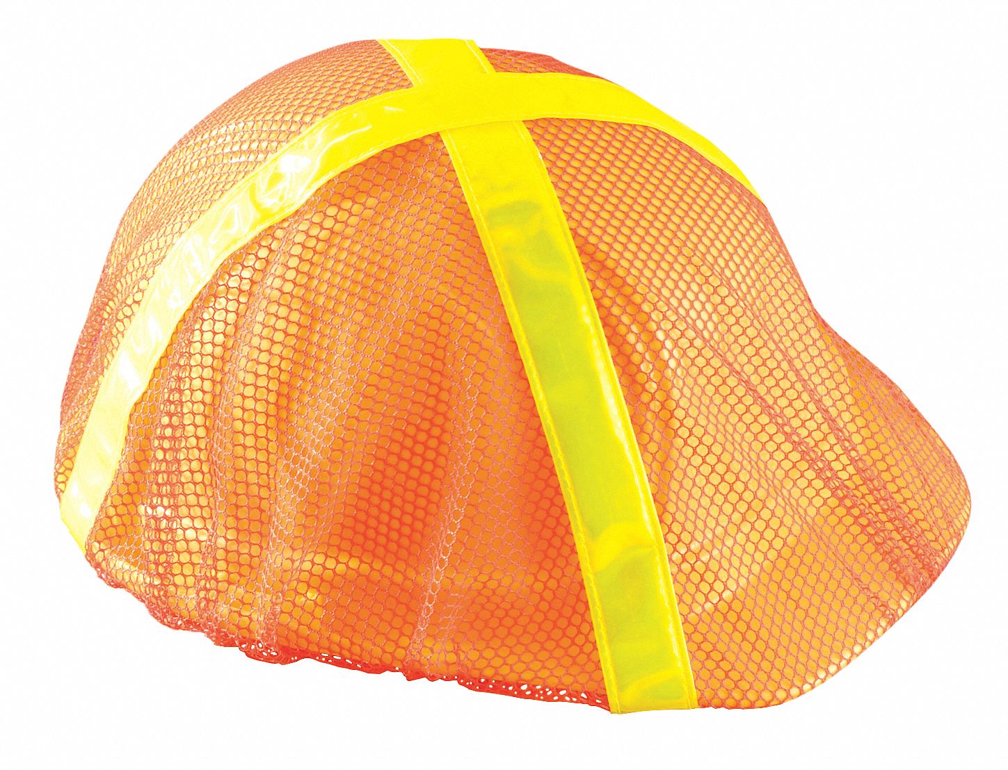 OCCUNOMIX Hard Hat Cover, Polyester Mesh, Orange, For Use With Hard