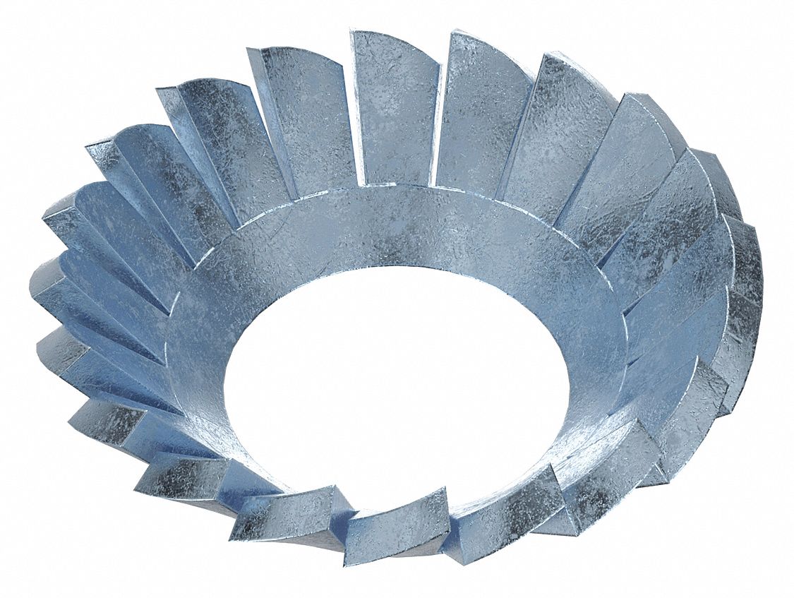 For Screw Size 6, Countersunk External Tooth Lock, Lock Washer