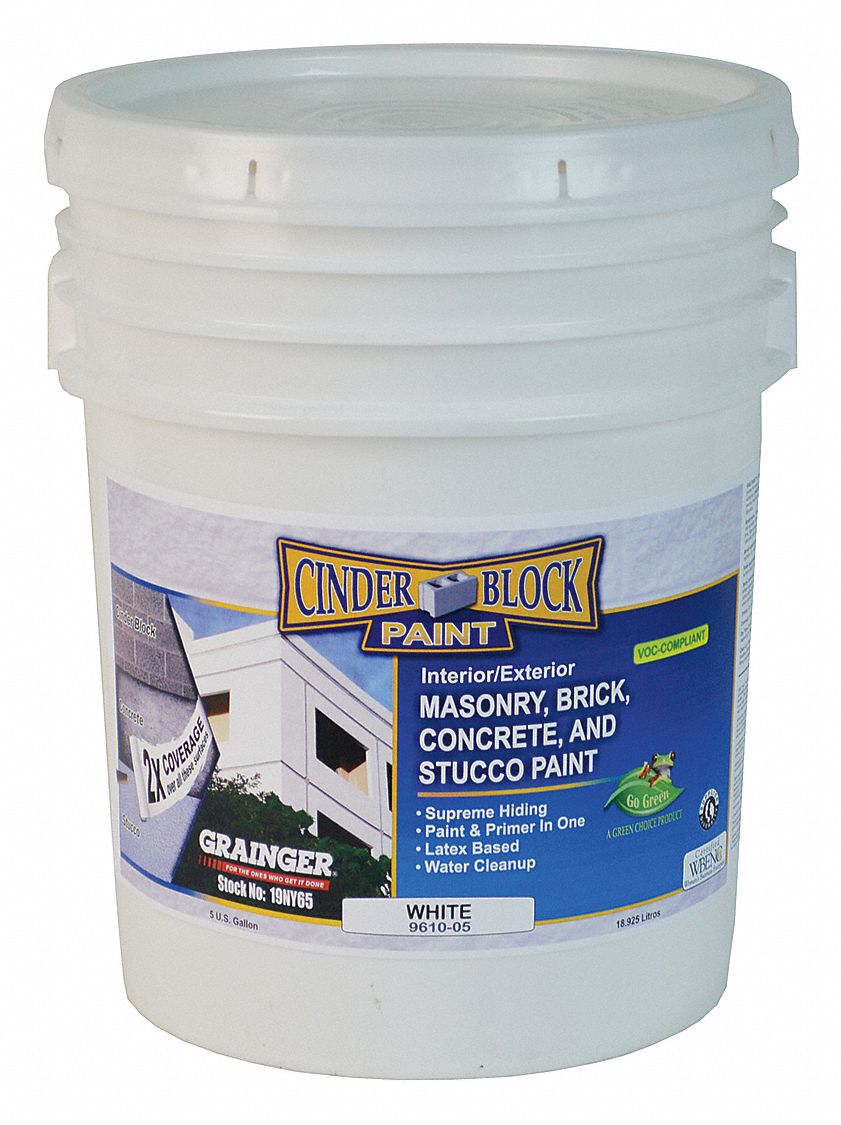 RAE Flat Exterior Paint, Water Base, White, 5 gal 19NY65961005