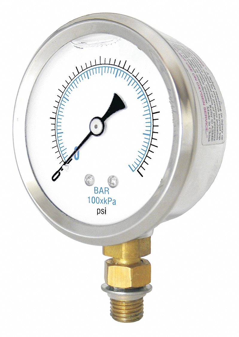PIC GAUGES Hydraulic Cylinder Pressure Gauge 0 to 3,000 psi, 2 1/2 in