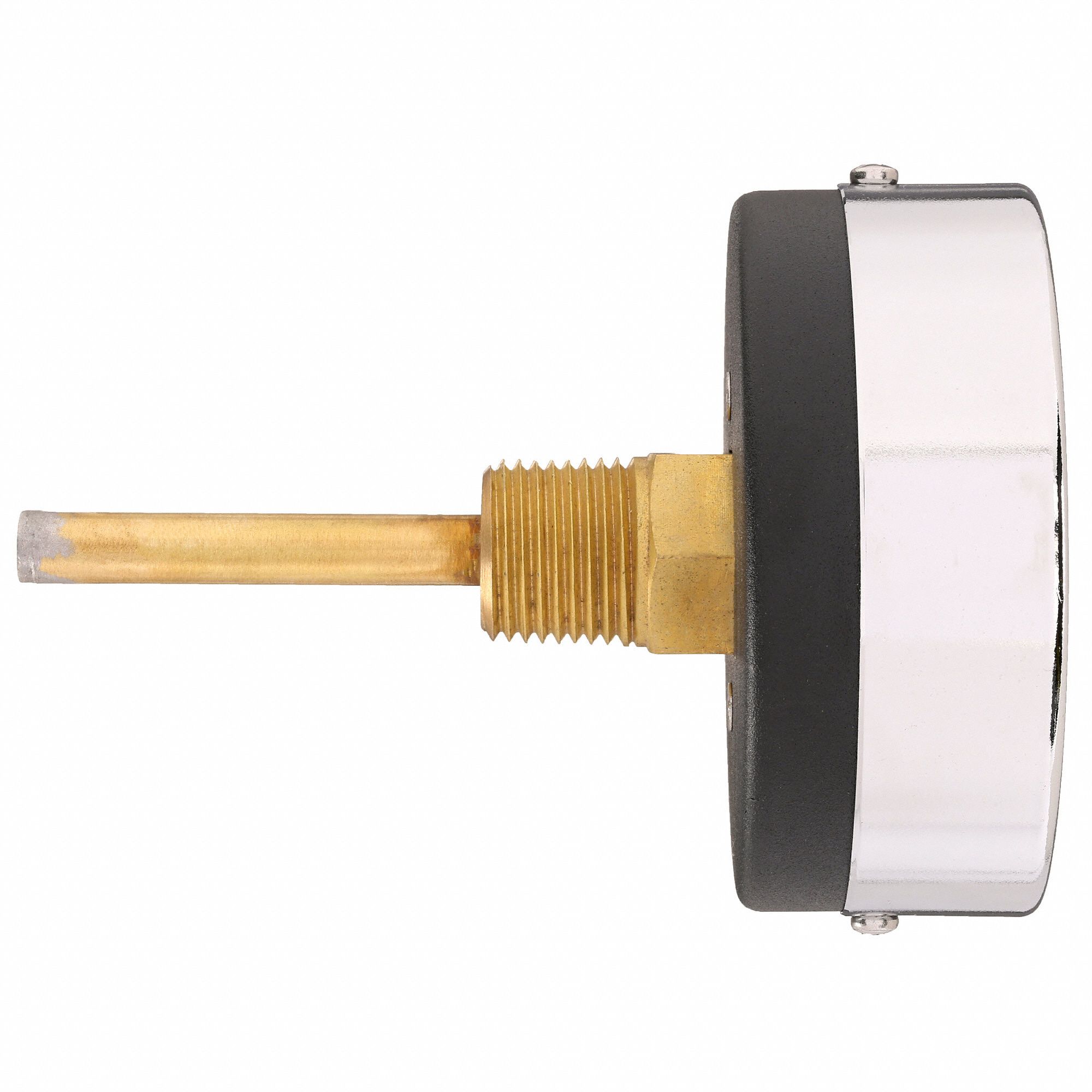 PIC GAUGES Round Boiler Gauge 0 to 200 psi, 70° to 320°F, 3 in Dial, 1/2 in NPT Male, Center