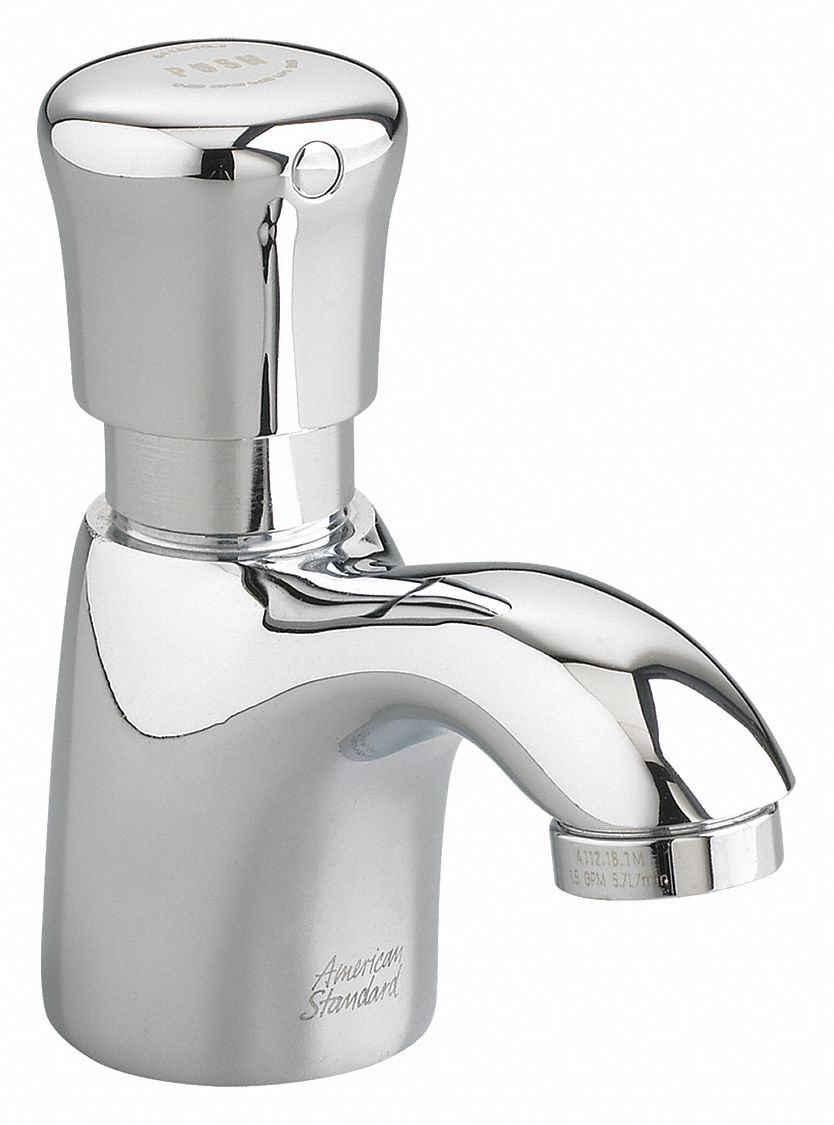 AMERICAN STANDARD Chrome, Low Arc, Bathroom Sink Faucet, Manual Faucet