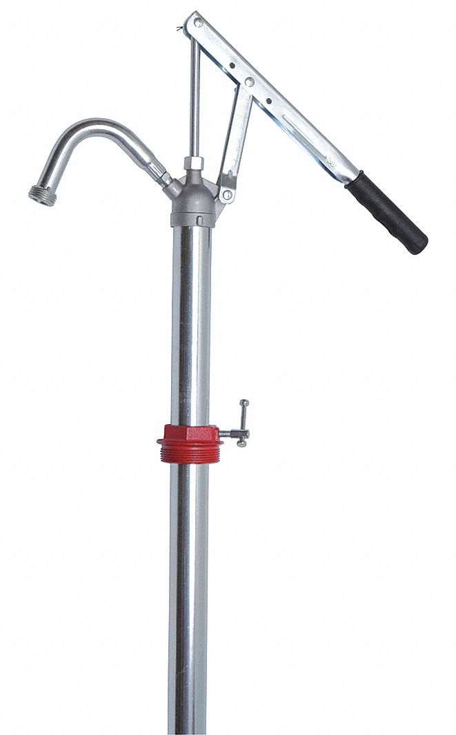WESTWARD Hand Operated Drum Pump, Lever, Basic Pump with Spout, For