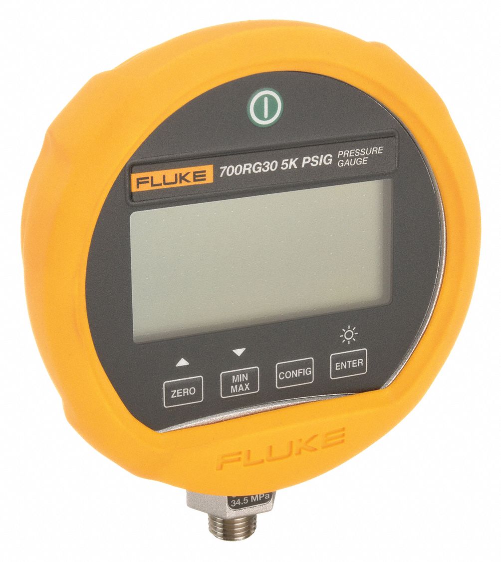 FLUKE, Calibrator Pressure Gauge, 12 to 500 psi, Digital Test Compound