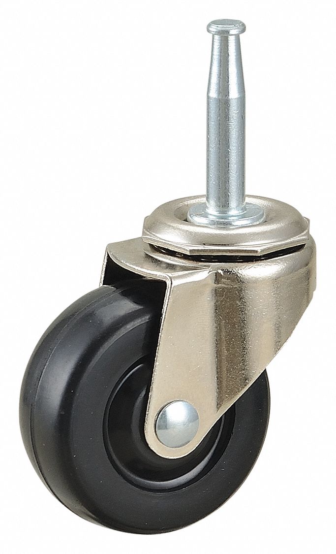 GRAINGER APPROVED SingleWheel GripNeck Stem Caster 2 in Wheel Dia