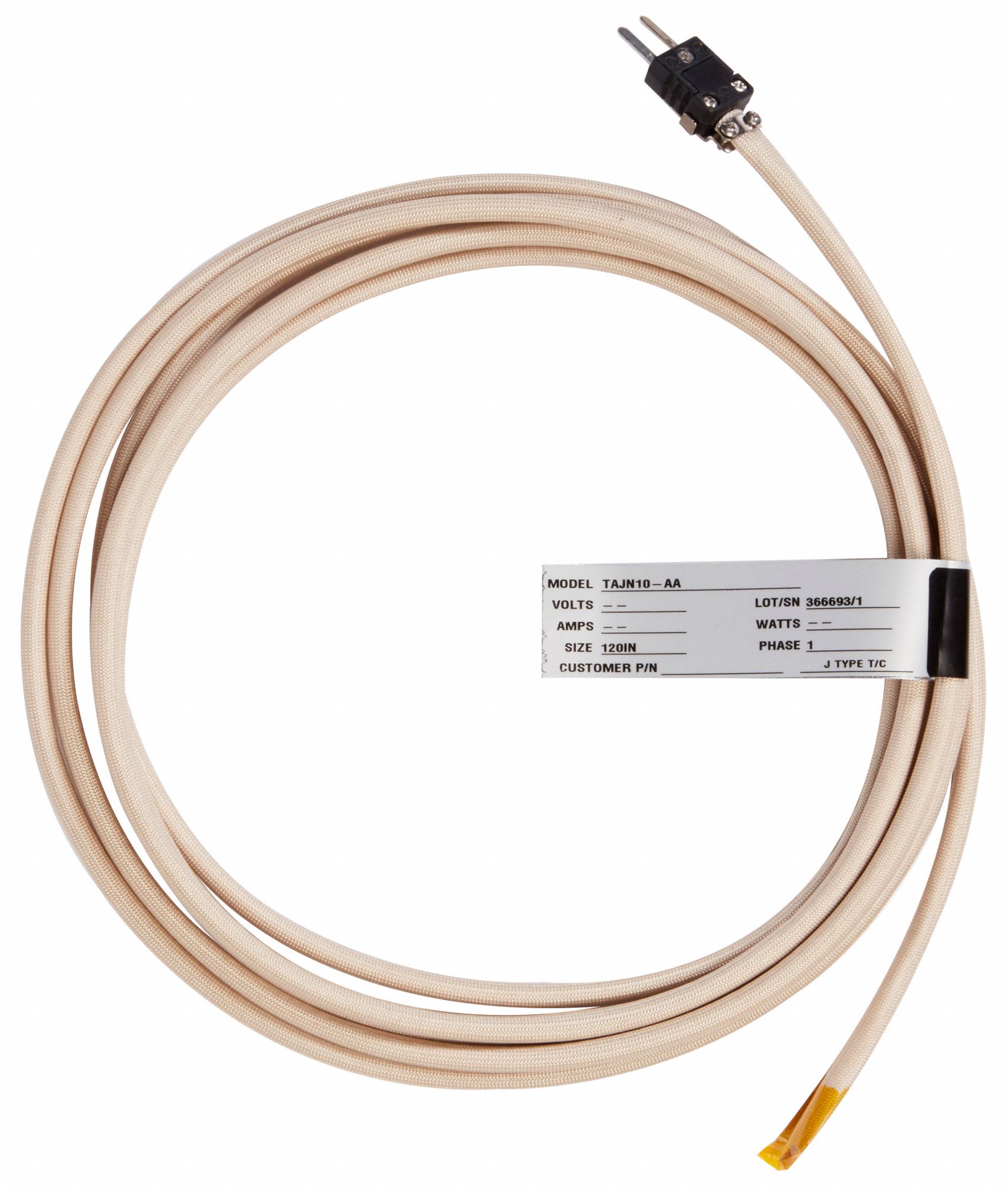 BRISKHEAT Thermocouple Sensor, Thermocouple Type J, Temp. Limit (Deg