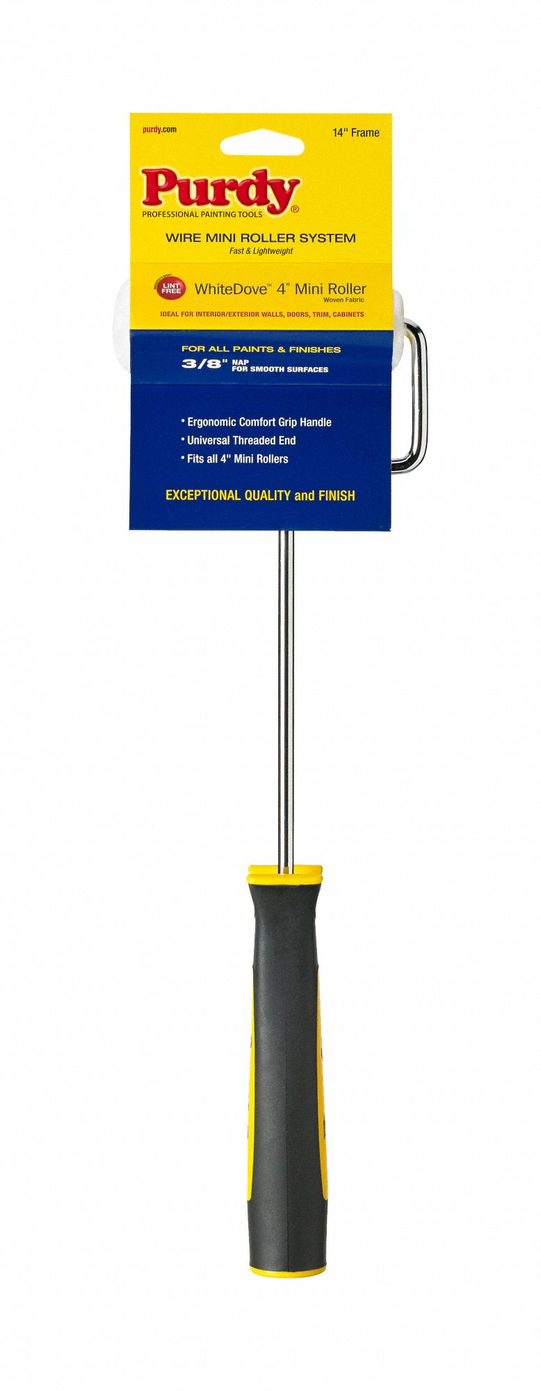 PURDY Mini Paint Roller Frame Mini, 4 in/6 1/2 in, Wire Roller Frame