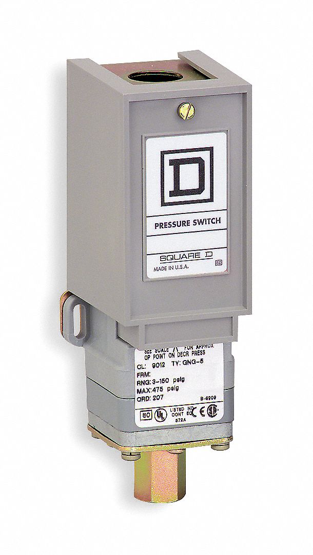 SQUARE D Diaphragm Pressure Switch, Differential 4.2 to