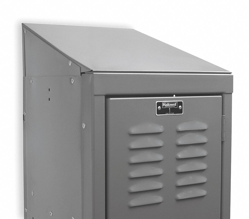 HALLOWELL, 15 in x 15 in x 5 in, For 15 in Locker Wd, Locker Sloping