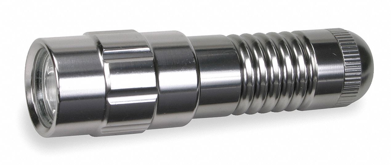 GRAINGER APPROVED Mini Flashlight, Aluminum, Maximum Lumens Output 40