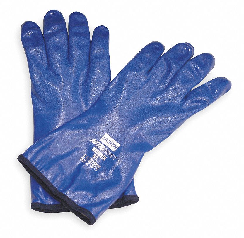 HONEYWELL NORTH Chemical Resistant Glove, 12" L, Sz 9, PR 1AHJ6