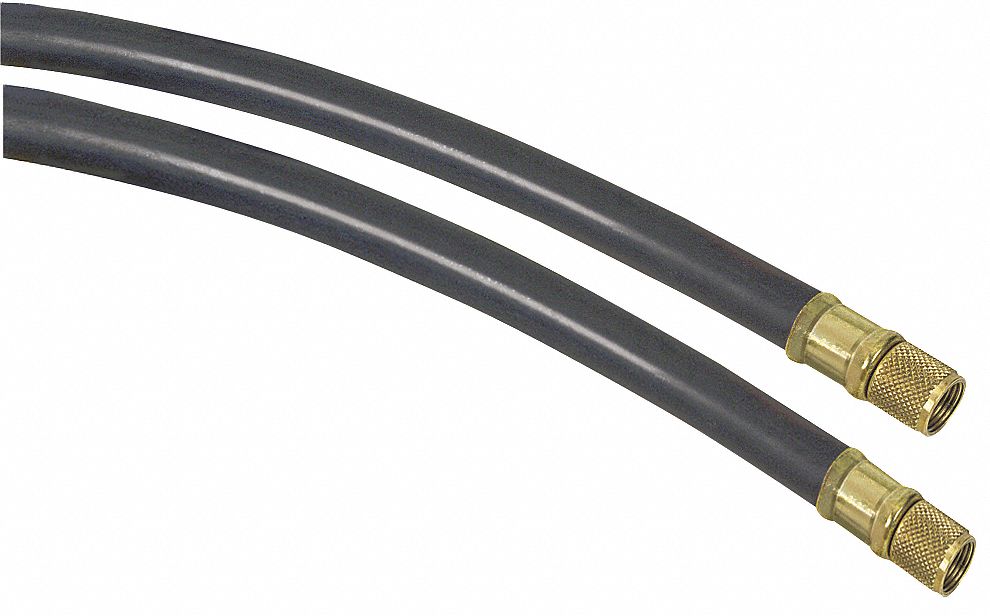 JB INDUSTRIES Charging/Vacuum Hose 1/4 in Female Connection Size, 0° Angle, 1 Hoses, 72 in Lg