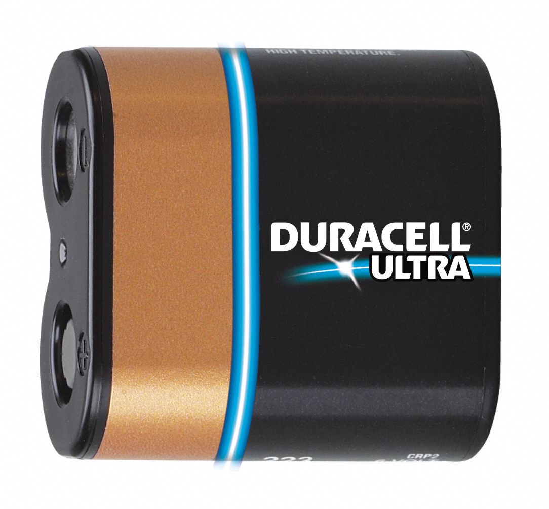 DURACELL 223 Battery, 6V DC, Lithium, Button, 1,500 mAh 1ANB9