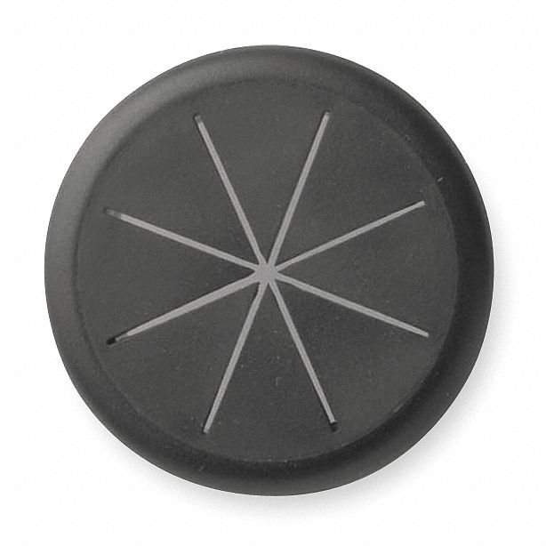 MASTER CASTER Flexible Grommet, Desk, 23/8 In Dia, Blk 1APU100209