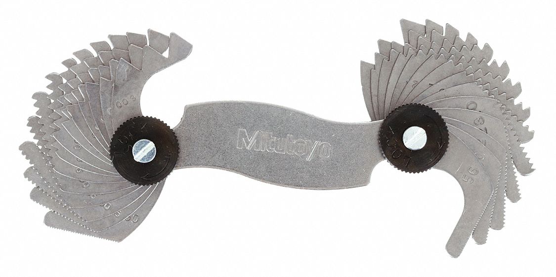 MITUTOYO, Metric, 28 Leaves, Thread Pitch Gauge Set 1ARB7188152