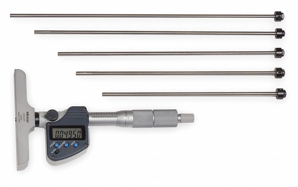 Digital Depth Micrometer, Base Style Full, SPC Output Yes, Resolution 0