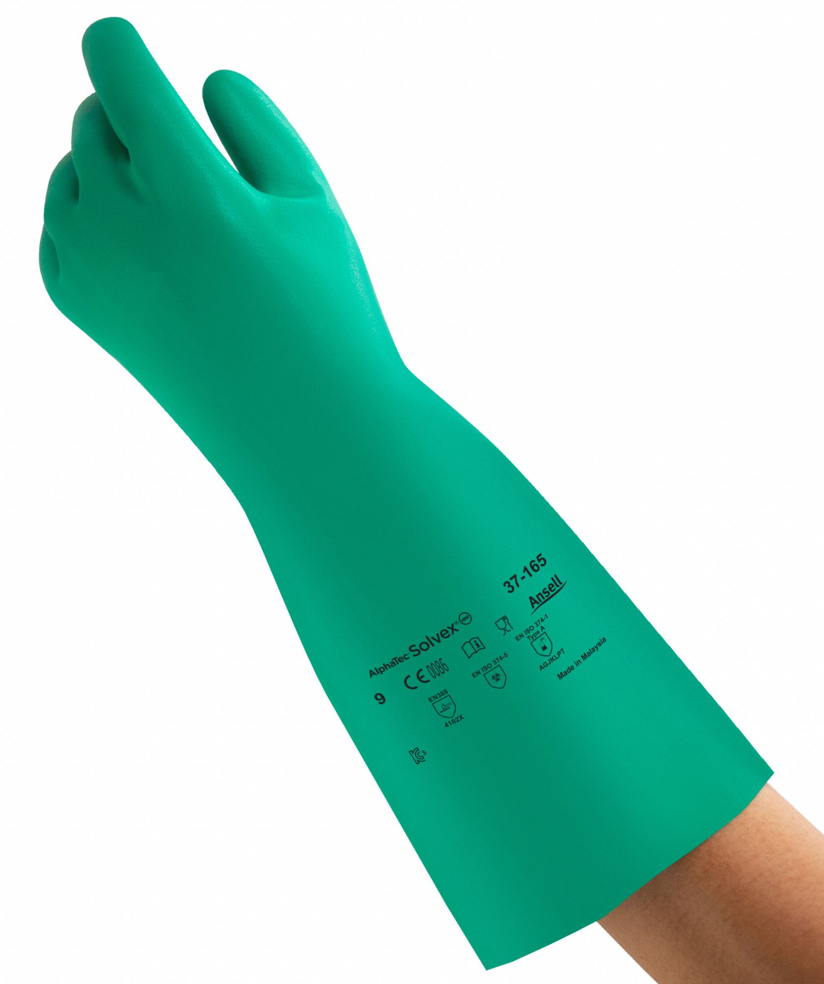 ANSELL Chemical Resistant Gloves, 10, Glove Materials