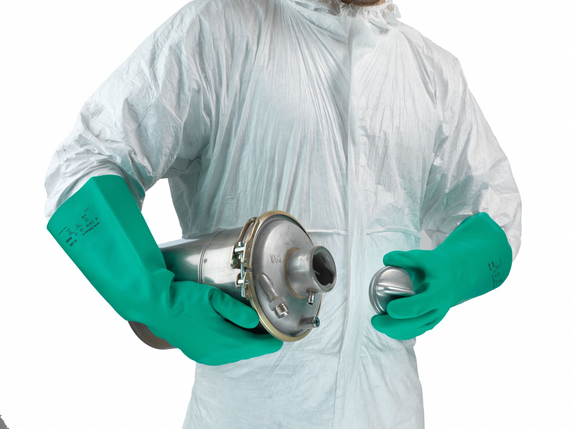 ANSELL Chemical Resistant Gloves, 10, Glove Materials