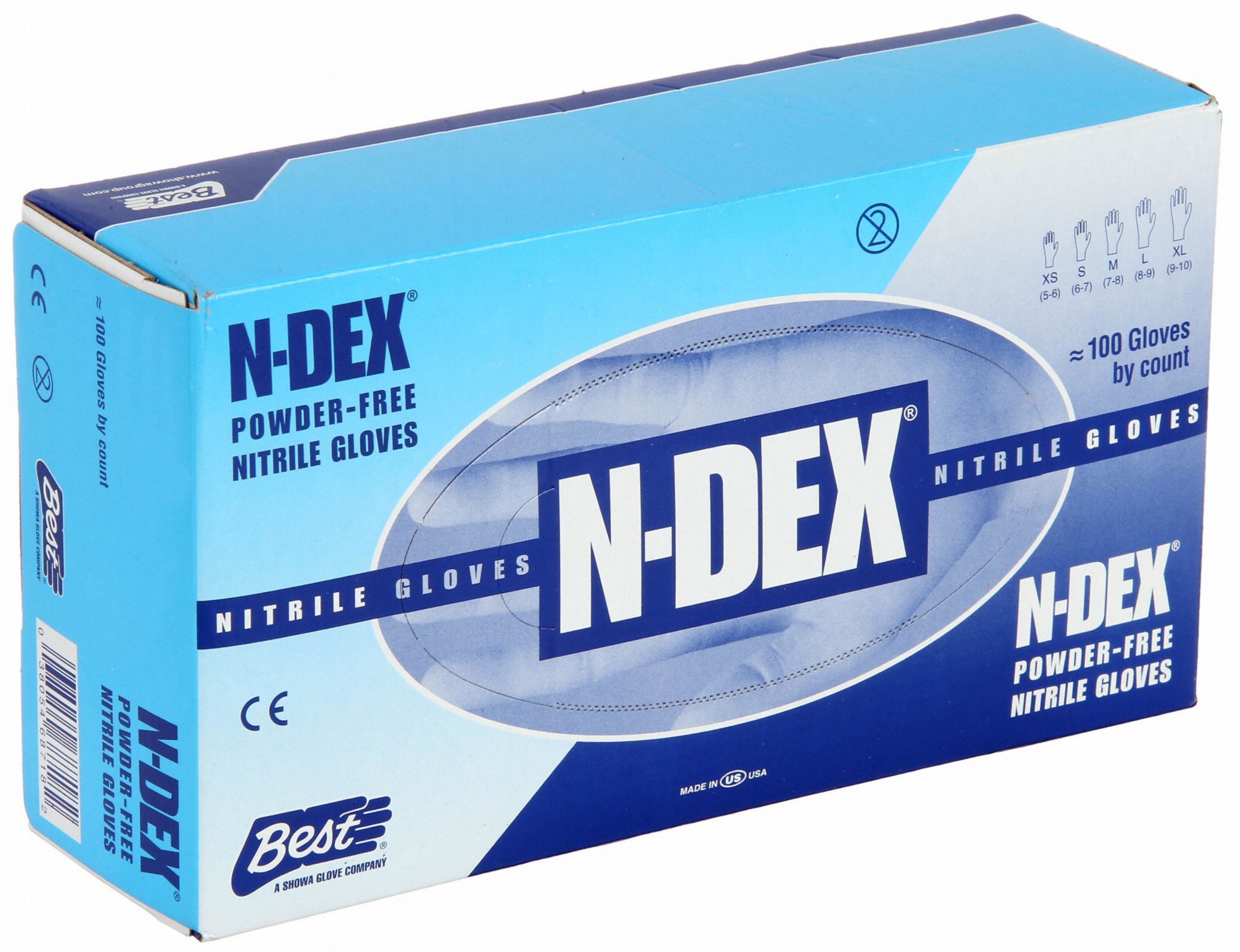 SHOWA Disposable Gloves ChemicalResistant/Gen Purpose, 8 mil