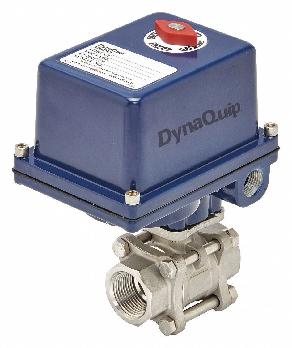 DYNAQUIP CONTROLS 316 Stainless Steel Electronic Actuated Ball Valve, 3