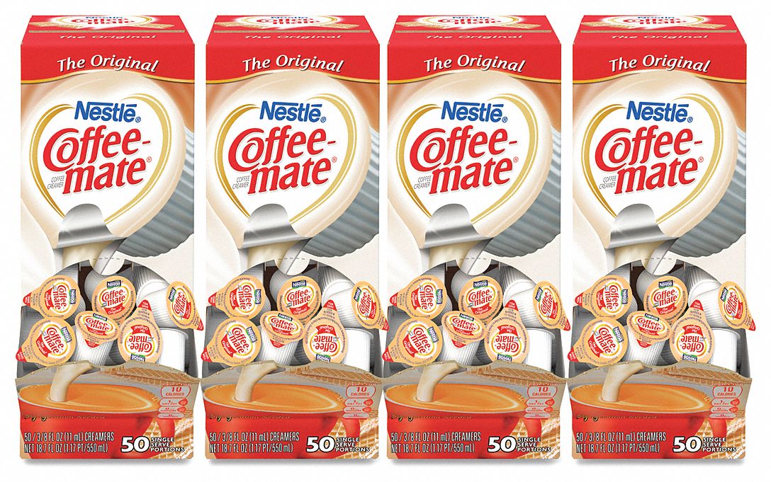 COFFEE MATE 0.38 oz Individual Liquid Coffee Creamer, Original; PK200 1BEZ835110 Grainger
