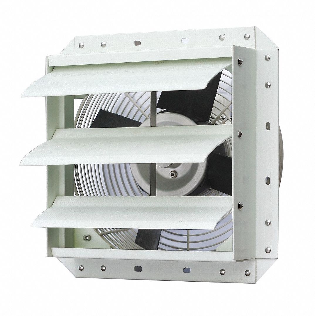 DAYTON 15 in" x 15 in" 115V ACV Corrosion Resistant Shutter Mount 1Phase Exhaust Fan 1BLH8