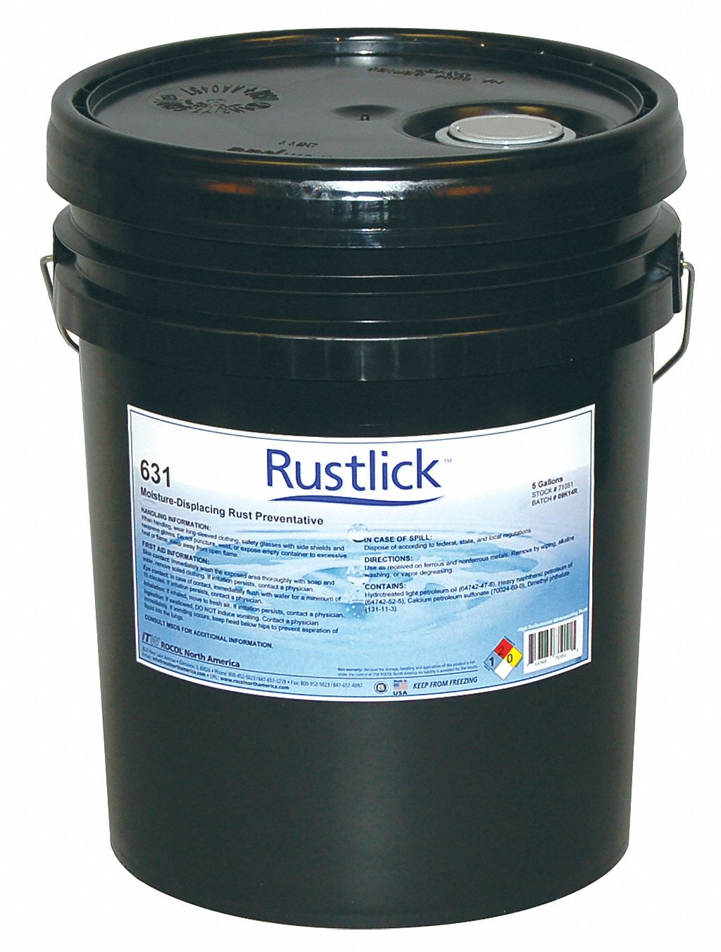 Corrosion Inhibitor Wet Lubricant Film, Long, 5 gal Container Size
