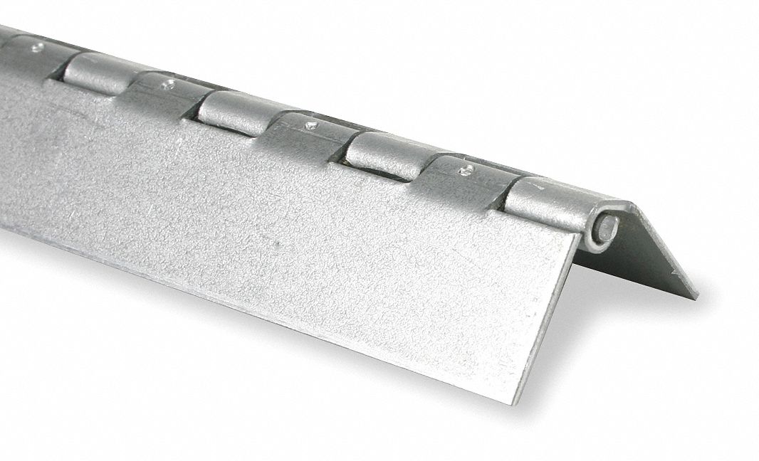 MARLBORO 225 ° Continuous Hinge Without Holes, Mill Stainless Steel, Door Leaf 72 in x 3/4 in W