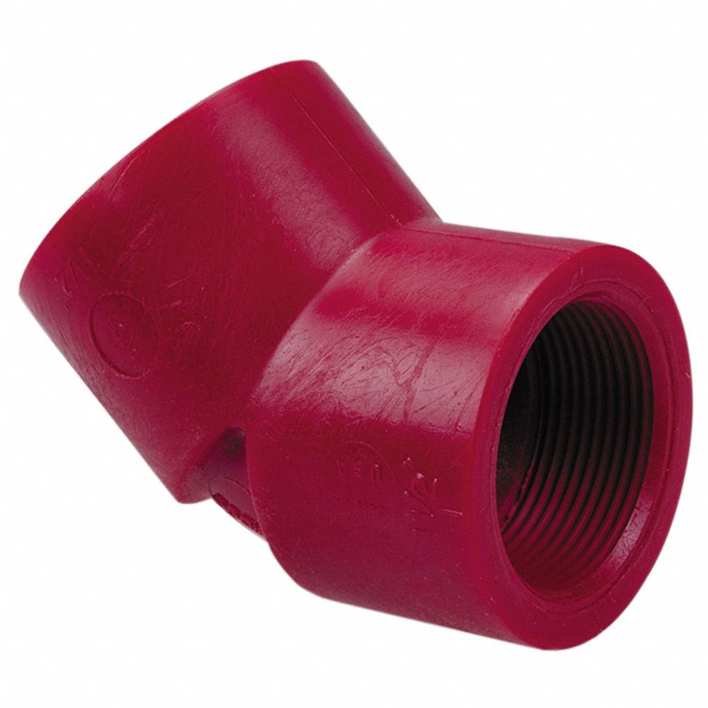 1/4"x 3" Red Kynar PVDF Nipples MNPT TBE Kynar Pipe Nipple Sch 80 A fun