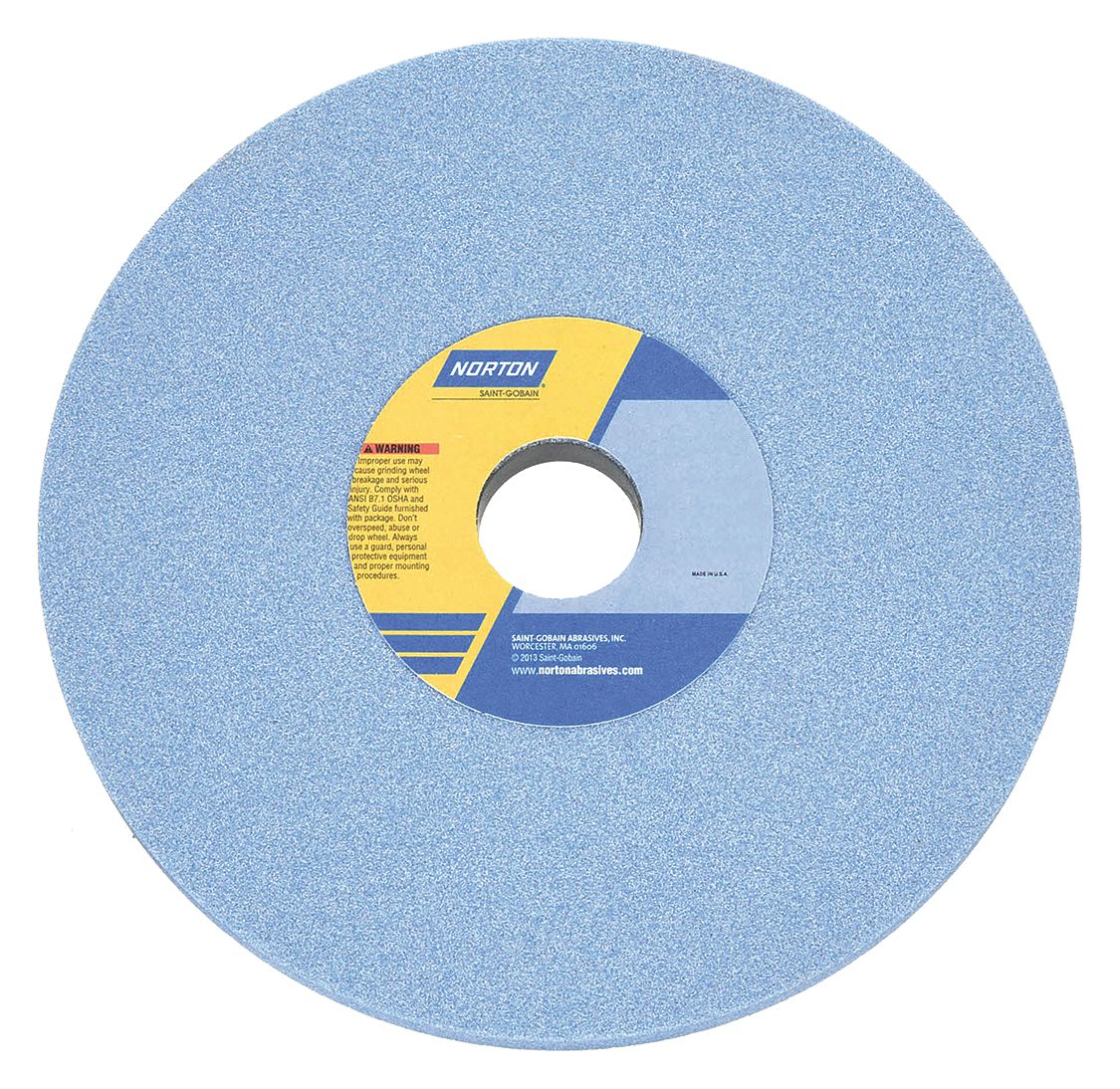 NORTON, Type 1, 7 in x 1/2 in x 1 1/4 in, Straight Grinding Wheel