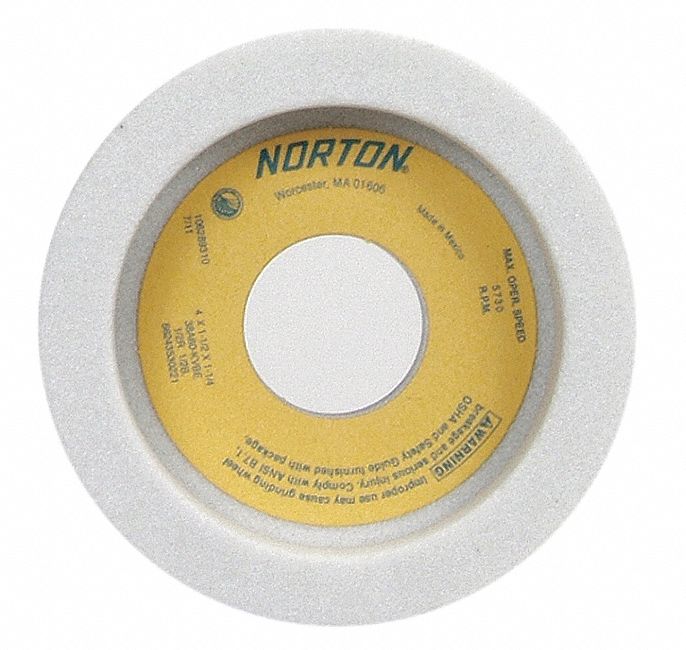 NORTON Straight Cup Grinding Wheel 4 in Abrasive Wheel Dia, 1 1/2 in