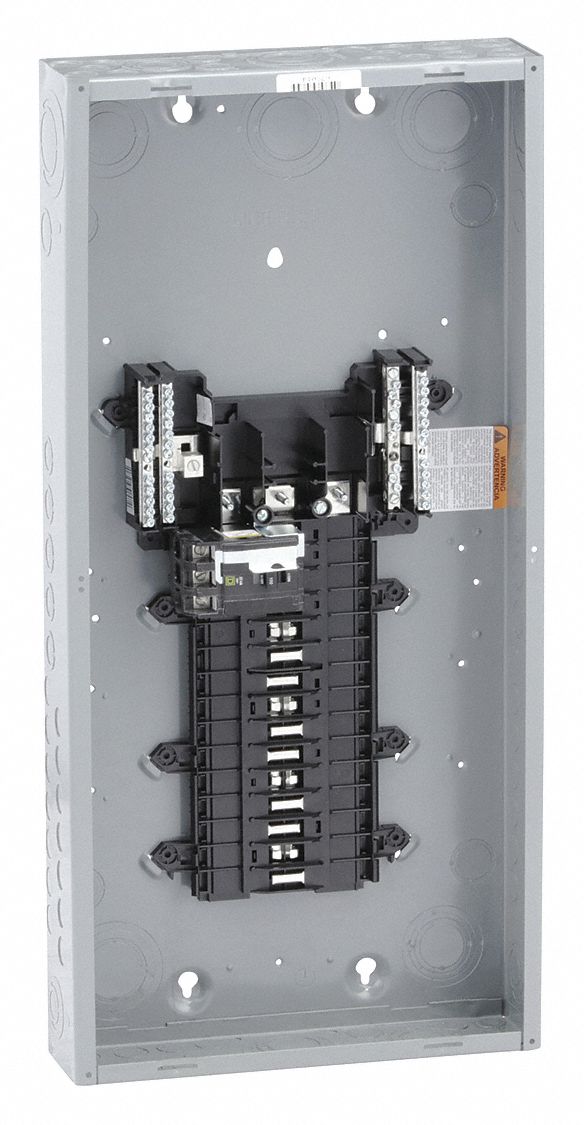 SQUARE D Load Center, Number of Spaces 27, Amps 100 A, Circuit Breaker