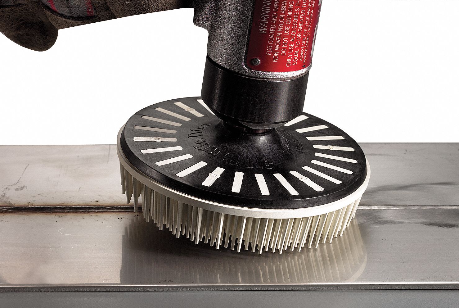 SCOTCHBRITE 4 1/2 in Bristle Disc, Arbor Hole Mount, 3/4 in Trim