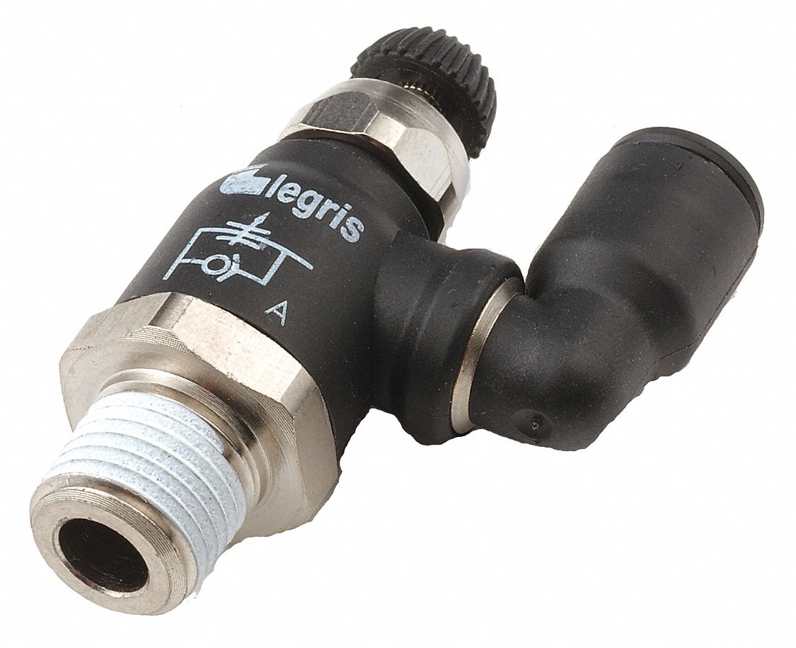 LEGRIS, 3/8 in Push To Connect, 3/8 in NPT, Flow Control Valve 1DDX8