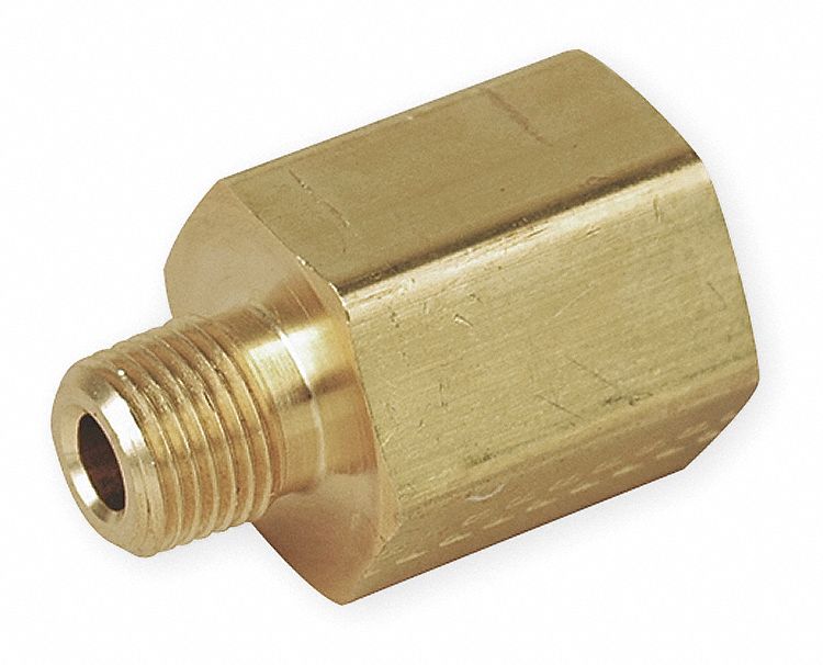 PARKER Brass Reducing Adapter, NPT Female x NPT Male, 3/4 in x 1/2 in