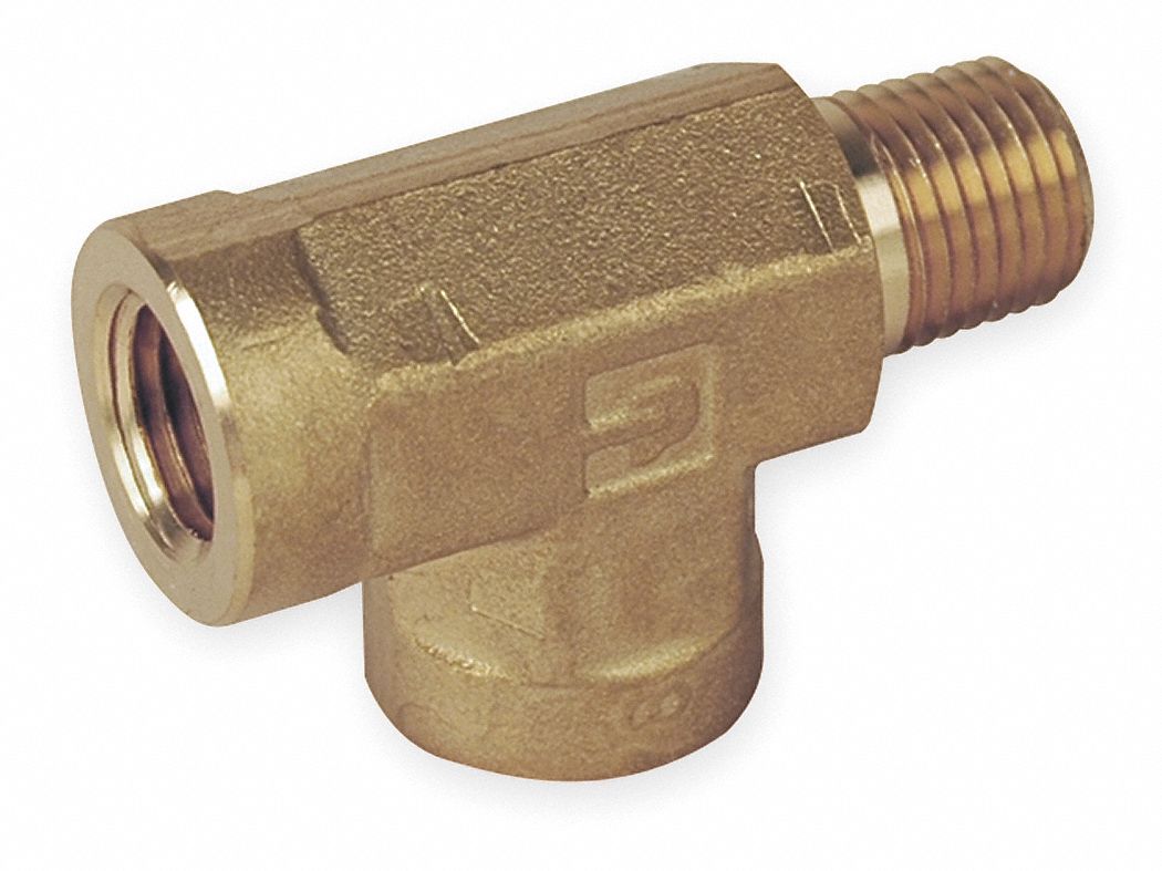 PARKER Brass Street Tee, NPT Female x NPT Female x NPT Male, 1/8 in x 1