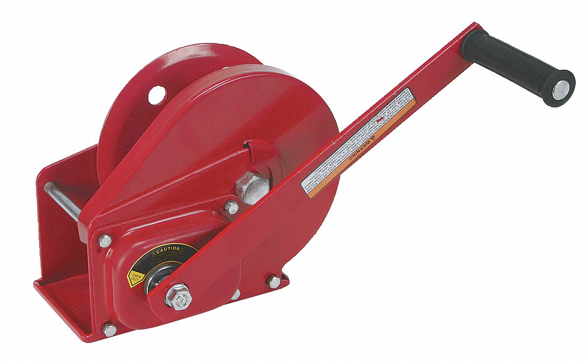 DAYTON 11 7/16 in Hand Winch with 2500 lb 1st Layer Load Capacity