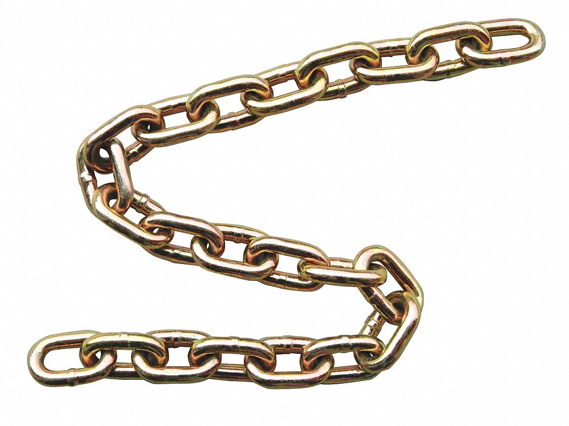 DAYTON 20 ft Grade 70 Straight Chain, 3/8 in Trade Size, 6,600 lb