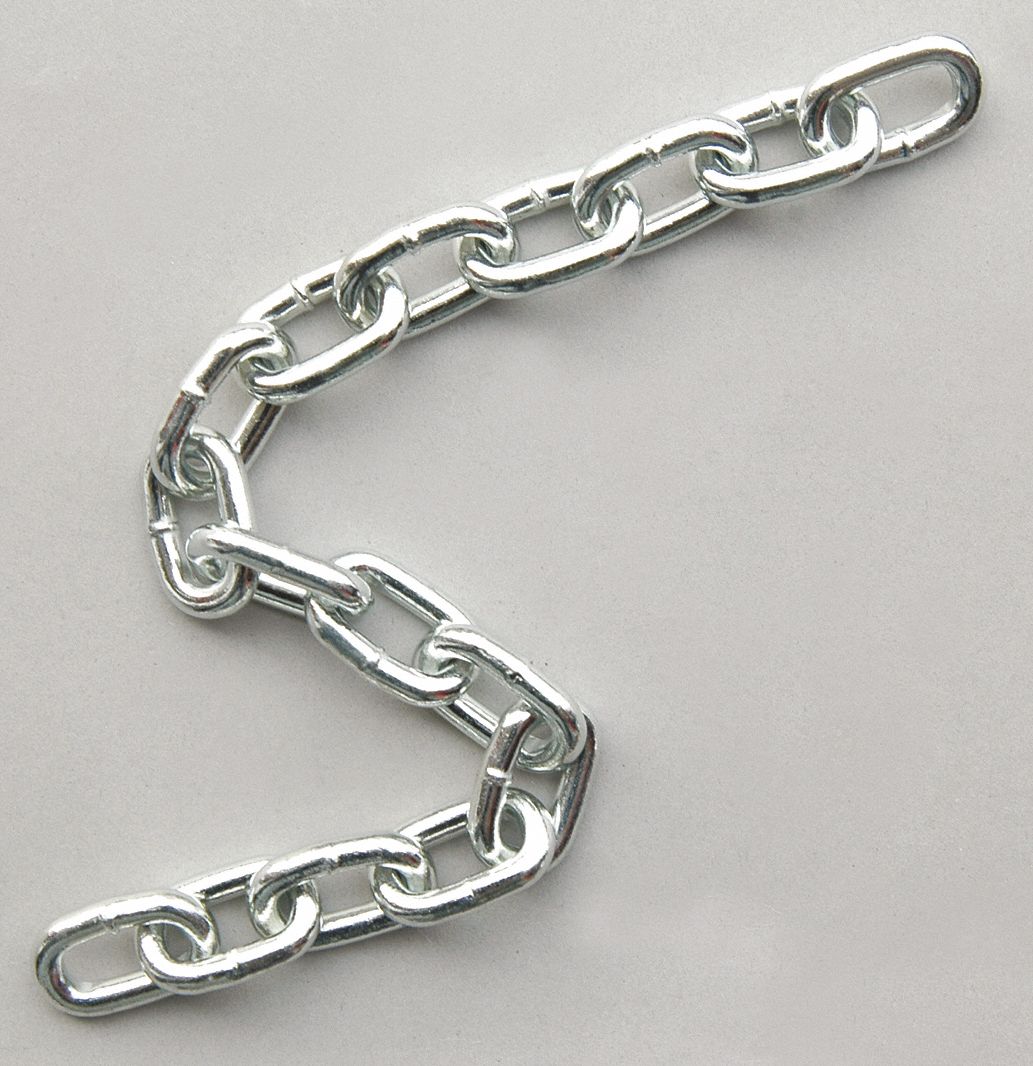 DAYTON 50 ft Straight Chain, 1 Trade Size, 370 lb Working Load Limit